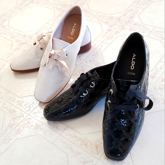 NWT Aldo Oxford shoes Womens 8.5 Crocodile Skin Flex Comfort Technology - Picture 8 of 16